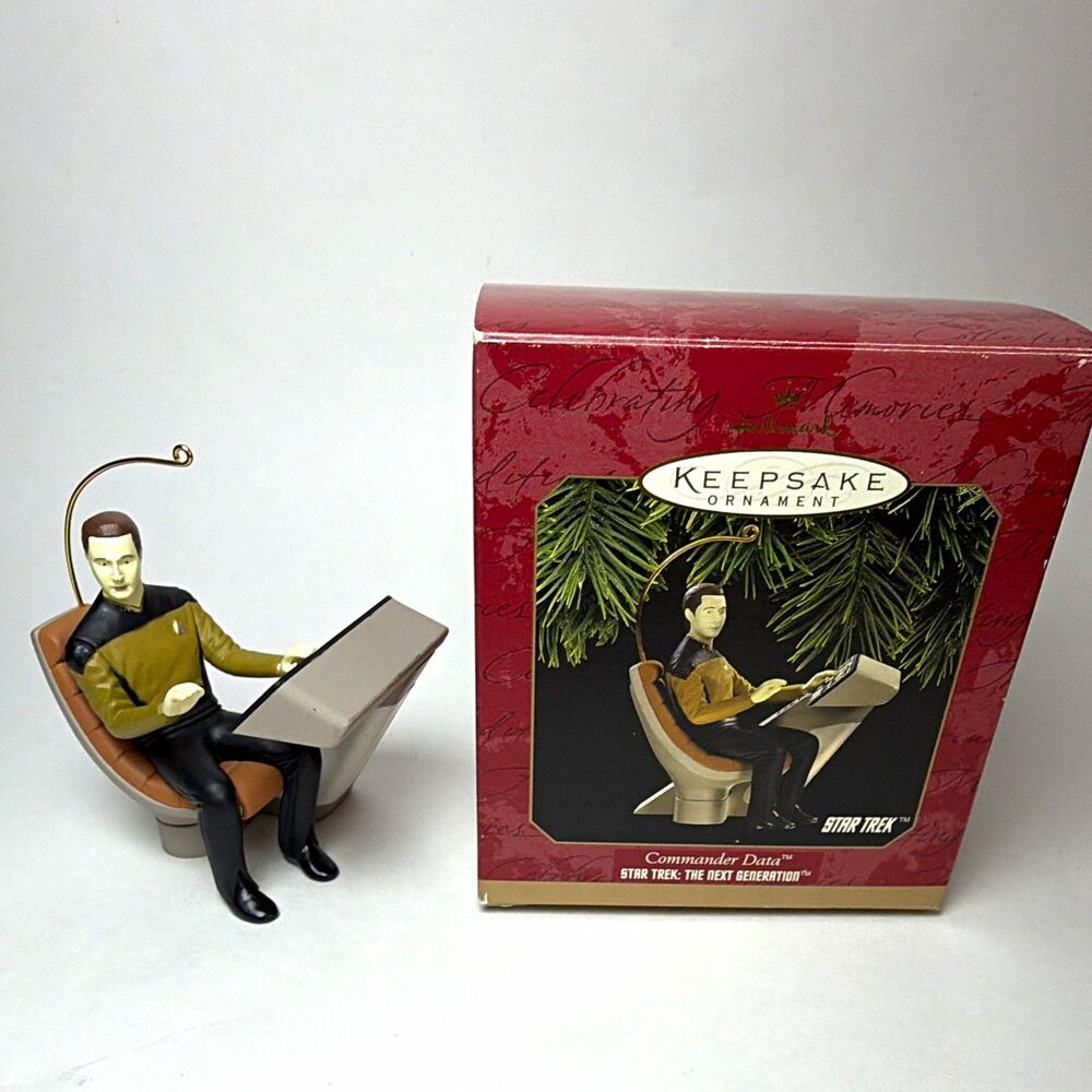 Hallmark Keepsake Ornament Star Trek The Next Generation Commander Data Vtg 1997